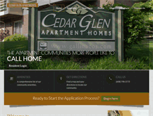 Tablet Screenshot of cedarglenapartments.com